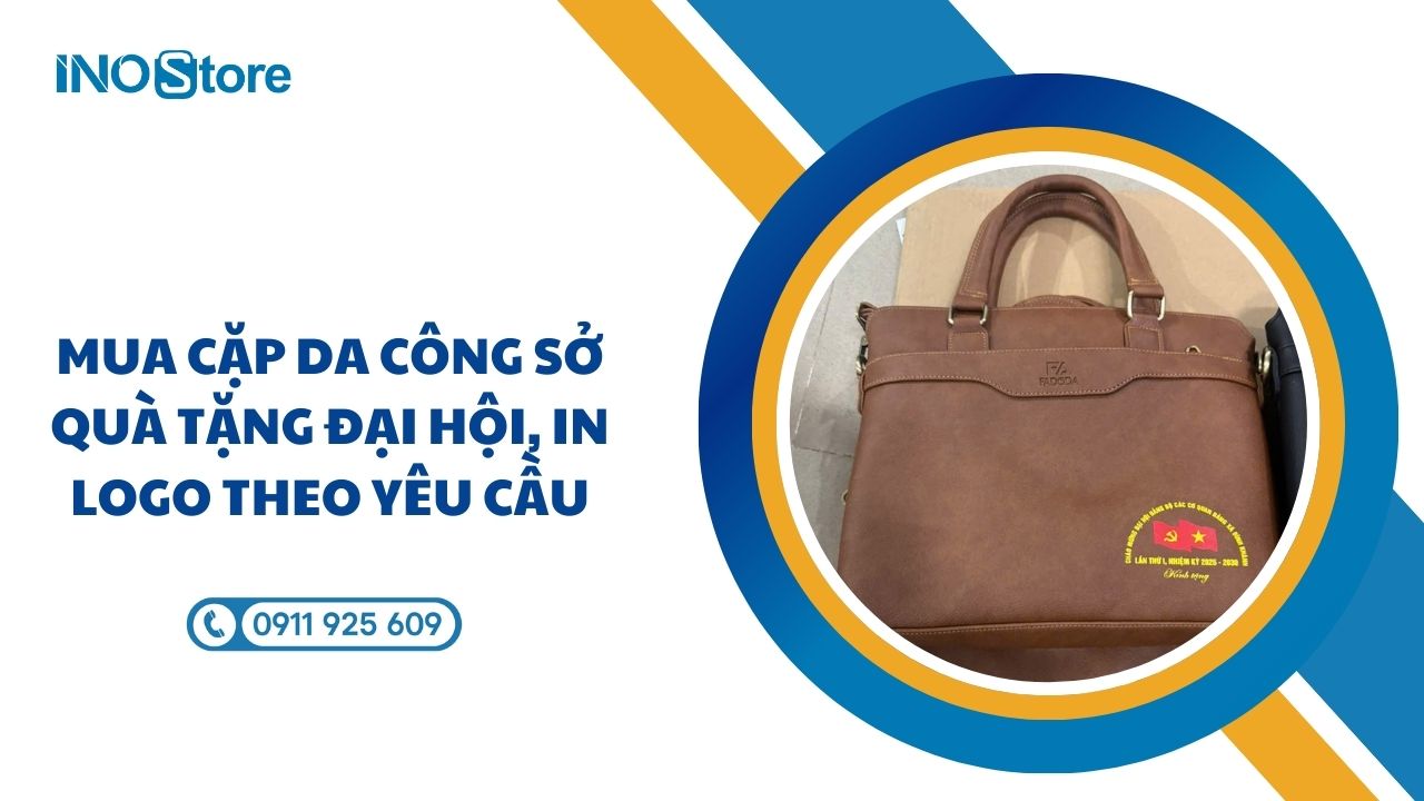 Mua cặp da công sở quà tặng đại hội, in logo theo yêu cầu Mua cặp da công sở quà tặng đại hội, in logo theo yêu cầu