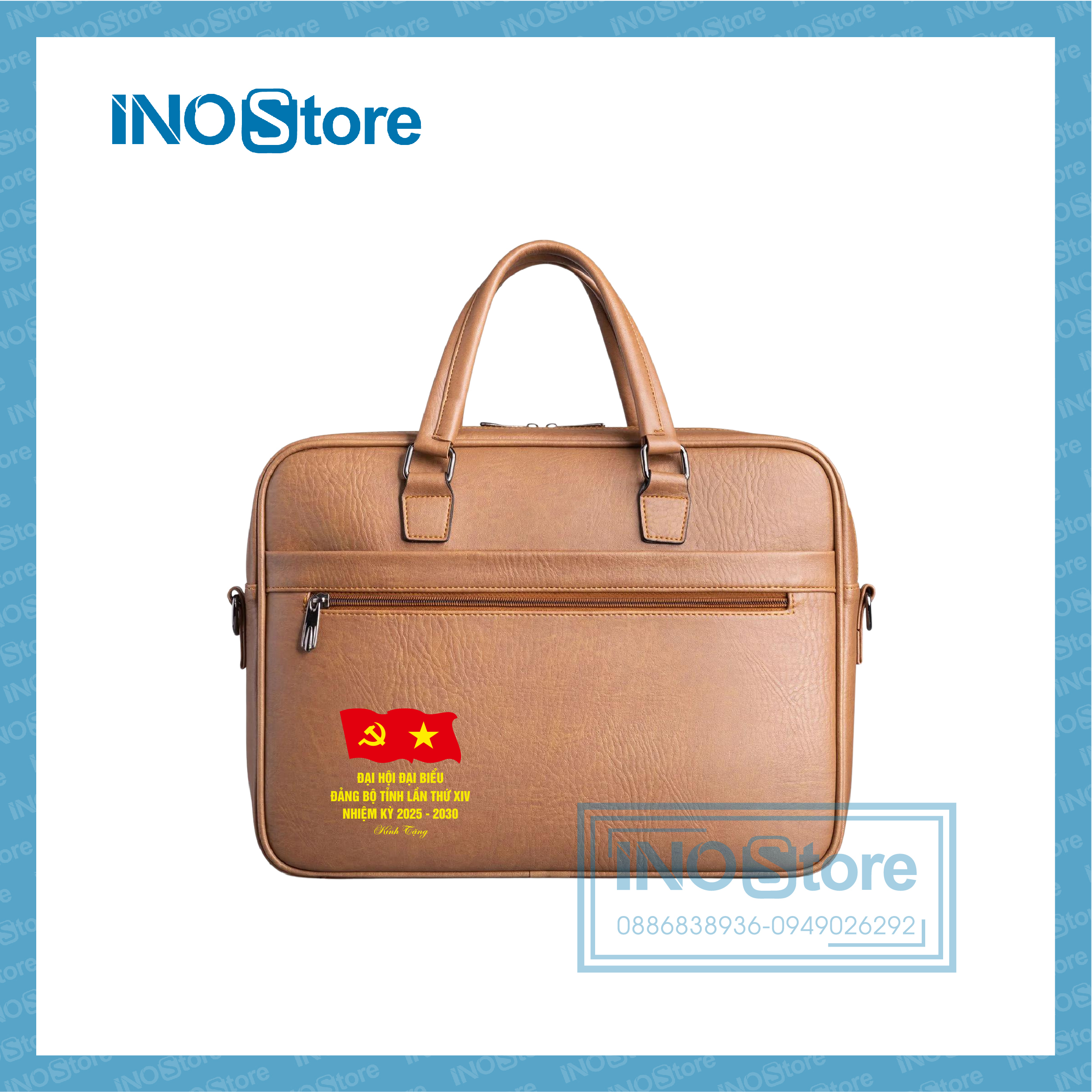 Đặt may t&uacute;i x&aacute;ch nam da mềm số lượng lớn tại xưởng InoStore, gi&aacute; tốt