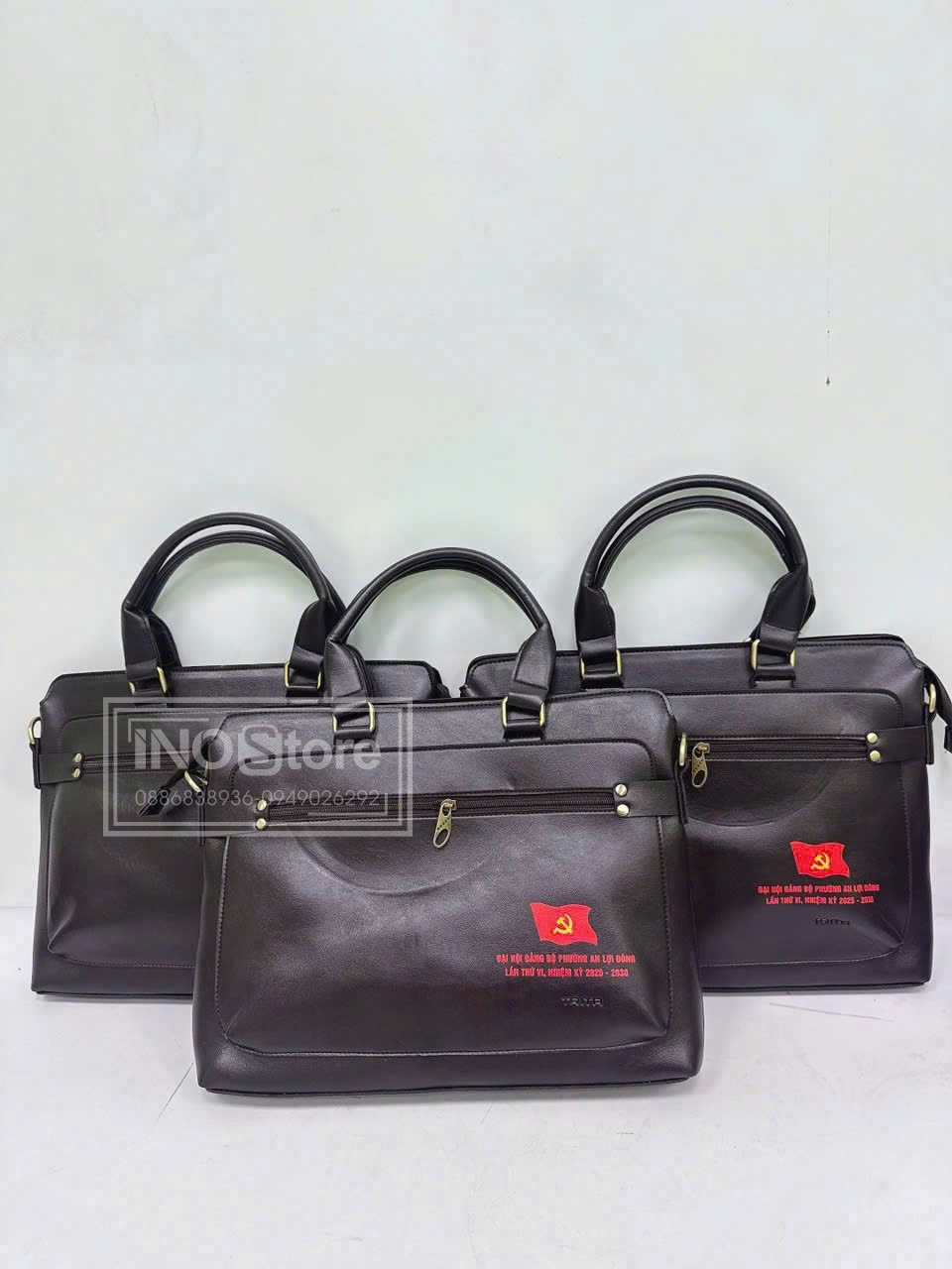 Xưởng sản xuất cặp da nam c&ocirc;ng sở gi&aacute; rẻ in logo theo y&ecirc;u cầu