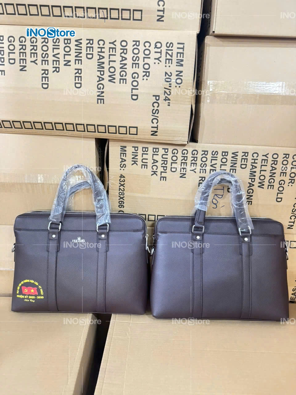 Cặp da qu&agrave; tặng doanh nghiệp in logo theo y&ecirc;u cầu, gi&aacute; tận xưởng