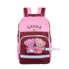Balo chống gù lưng, siêu nhẹ chống nước - SNAPPY NG00 (Bear couple)